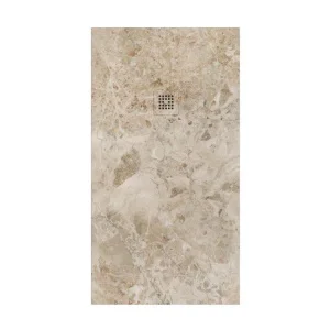 Duschwanne aus Harz mit Schieferstruktur. Tempora Marmoroptik – trittsicher STONE 3D modern