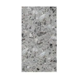 Duschwanne aus Harz mit Schieferstruktur. Ferox-Marmor-Effekt – rutschfest STONE 3D modern