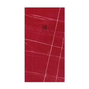 Duschwanne aus Harz mit Schieferstruktur. Red Sahara Marmoroptik – rutschfest STONE 3D modern