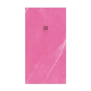 Duschwanne aus Harz mit Schieferstruktur. Pink Sahara Marmoroptik – rutschfest STONE 3D modern