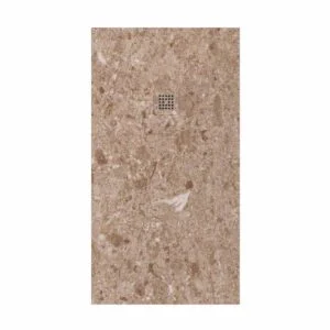Duschwanne aus Harz mit Schieferstruktur. Agatha Marmoroptik – rutschfester STONE 3D modern