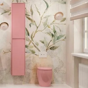 2-türige hängende Badezimmersäule 185 cm x 35 cm x 25 cm PALO PINK-Ausführung