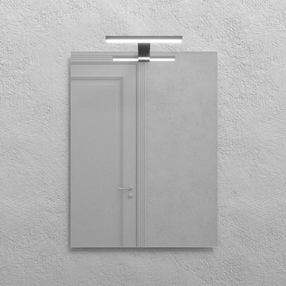 ALCOR rechteckiger Spiegel mit LED-Wandleuchte