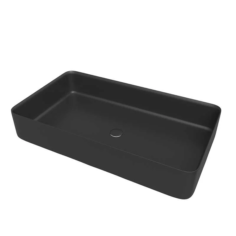 Aufsatzwaschbecken FOGO Solid Surface Schwarz