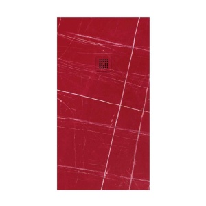 Duschwanne aus Harz mit Schieferstruktur. Red Sahara Marmoroptik – rutschfest STONE 3D modern