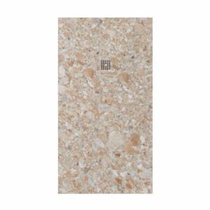 Duschwanne aus Harz mit Schieferstruktur. Ebenholz Marmoroptik – rutschfest STONE 3D modern