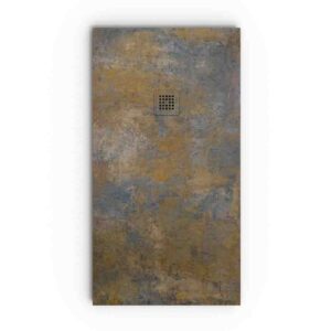 Duschwanne mit Zement-Grove-Effekt und anderen Farben – rutschfest, STEIN 3D, modern