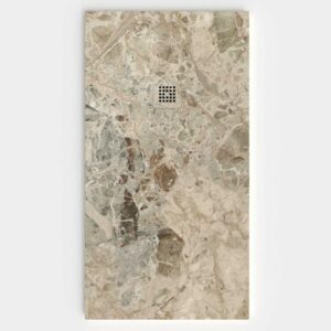 Duschwanne aus Harz mit Schieferstruktur. Janti Marmor-Effekt - modern STONE 3D rutschfest