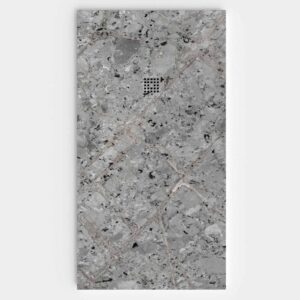 Duschwanne aus Harz mit Schieferstruktur. Odilia Marmor-Effekt - modern STONE 3D rutschfest