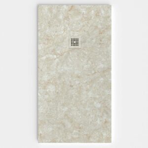 Duschwanne aus Harz mit Schieferstruktur. Omaza Marmor-Effekt - modern STONE 3D rutschfest