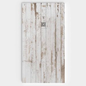 Duschwanne aus Schieferharz mit Schieferstruktur in Joplin-Holz - STONE 3D modern non-slip