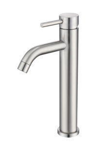 Hohe Einhebel-Waschtischarmatur ROCK Nickel gebürstet