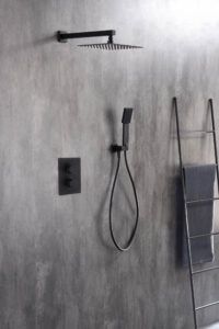 Unterputz-Thermostat-Duschset ETERNITY Mattschwarz
