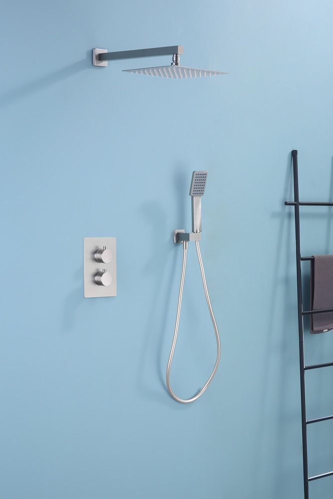 Unterputz-Thermostat-Duschset ETERNITY Nickel gebürstet