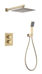 Unterputz-Thermostat-Duschset ETERNITY Gold gebürstet