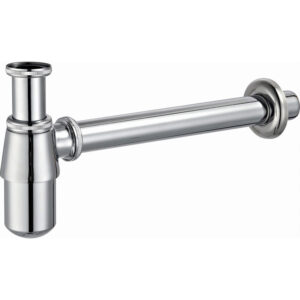 Platzsparender Zylindersiphon für Waschbecken Chrom