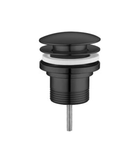 Ablaufventil Click-Clack (Pop-up) Pilzform Schwarz (glänzend)