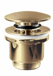Ablaufventil Click-Clack (Pop-up) Pilzform Gold gebürstet